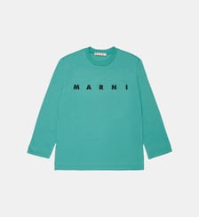 T-shirt en jersey à manches longues avec logo Marni Marni