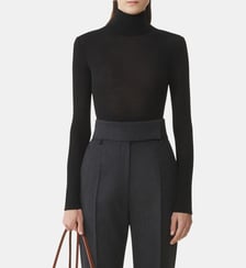 Pull Col Roulé En Mérinos Et Soie Lanvin