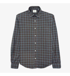 Chemise manches longues en coton à carreaux Serge Blanco