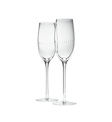 Set de 2 flûtes à champagne en cristal sans plomb - PERLES Christofle