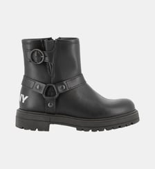 Bottes motard en cuir de vachette DKNY