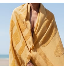 Fouta De Plage  Motif feuillage en éponge Madura