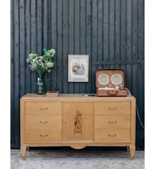 Grand buffet en bois clair Gustave N°567- Produit chiné Debongout