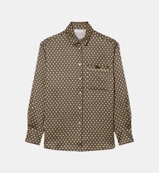 Chemise oversize satin imprimé Lacoste