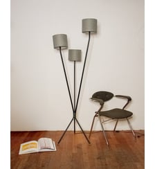 Lampadaire tripode en métal Julien N°228- Produit chiné Debongout