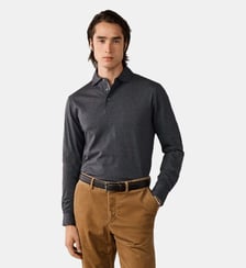 Polo Coupe Regular À Manches Longues En Coton Pima Hackett London