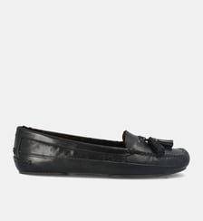 Pantoufle fur tassel slippers - cuir lisse Fairmount