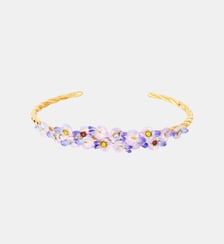 Bracelet jonc fleurs de glycine Les Néréides