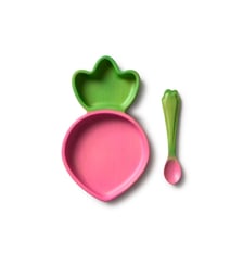 Assiette et cuillère Ramona le Radis Oli & Carol