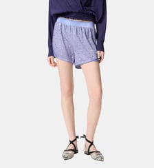 Short en maille filet à sequins miroirs Pinko