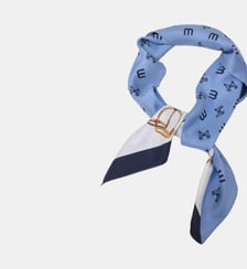 Foulard en soie à motifs équestres Maje