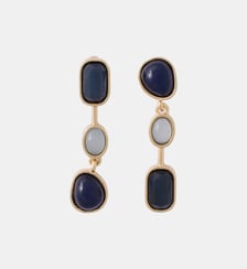 Boucles d'oreilles asymétriques bleues Balaboosté