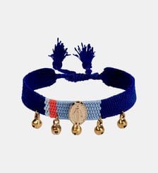 Bracelet en tissu réglable avec cabochon central et pampilles CIPRA Hipanema