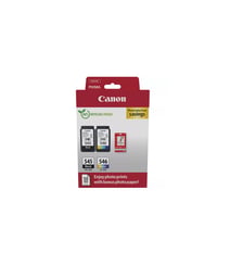 Cartouche d'encre Pack de 2 Originales PG-545/CL-546 Noir et Couleur + Papier - 8286B008 Canon