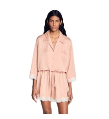 Chemise courte à strass Sandro