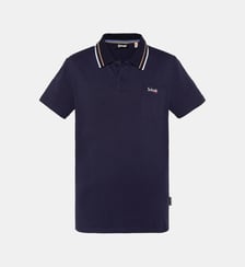 Polo rétro en coton piqué Schott