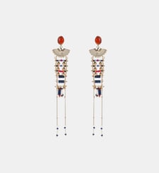 Boucles d'oreilles pendantes avec perles et chaînes KAJA Hipanema