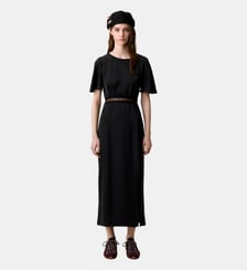 Robe satinée dentelle dos nu Claudie Pierlot