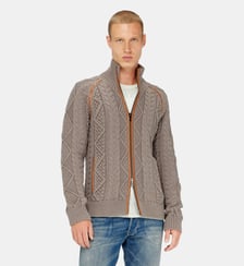 Cardigan zip en maille torsadée Diesel
