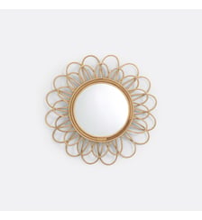 Miroir rotin forme fleur double Ø60 cm La Redoute Interieurs