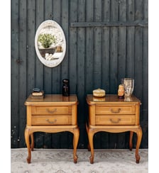 Paire de 2 tables de chevets au style Louis XV Odile N°1380- Produit chiné Debongout