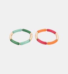 Set de 2 bracelets tubes multicolores Balaboosté