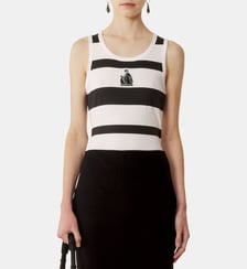 Débardeur Brodé La Mère Et L'Enfant En Jersey Côtelé Lanvin