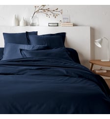 Housse de couette zippée unie en coton La Redoute Interieurs