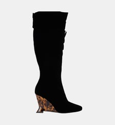 Bottes Wedge en velours Balmain