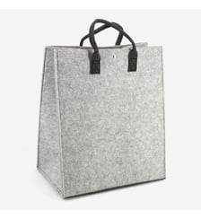Sac à linge gris feutre polyester - Cadix Bath Bazaar