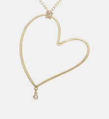 Collier chaîne Ma Déclaration d'Amour en Plaqué Or avec diamant blanc La Garçonne Diamant