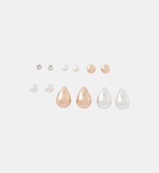 Set de 6 boucles d'oreilles gouttes et boules Balaboosté