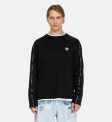 T-shirt à manches longues avec finitions ton sur ton Diesel