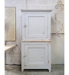 Buffet en deux corps blanc Gilbert N°833- Produit chiné Debongout