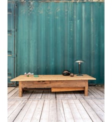 Grande table basse en bois Léonie N°1067- Produit chiné Debongout
