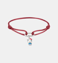 Hello Kitty Bracelet textile rouge avec charm Thomas Sabo