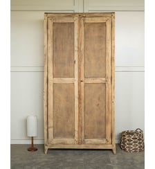 Armoire parisienne en bois clair Blandine N°520- Produit chiné Debongout