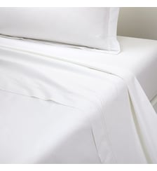 Drap plat en percale de coton Yves Delorme