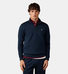 Sweat En Coton À Demi-Zip Avec Logo Hackett London