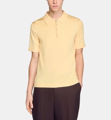 Polo droit col zippé Sandro