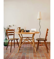 Table à manger en rotin Nadine N°152- Produit chiné Debongout