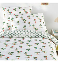 Housse de couette enfant, en 50% coton recyclé, imprimé palmiers La Redoute Interieurs