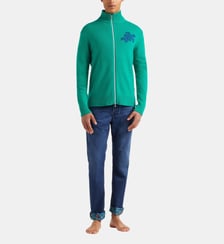 Cardigan en laine et cachemire à fermeture zippée Vilebrequin