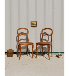 Paire de chaises en bois Claude N°1068- Produit chiné Debongout
