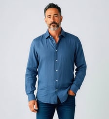 Chemise en lin MARINE coupe droite Atelier Privé