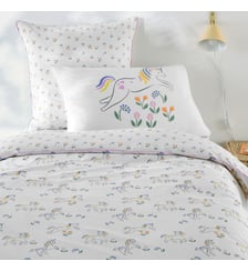 Housse de couette en 50% coton recyclé, imprimé licornes La Redoute Interieurs
