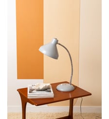 Lampe vintage industrielle émaillée grise Julia N°1067- Produit chiné Debongout