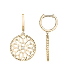 Boucles d'oreilles Vecchio en Plaqué Or avec diamant blanc La Garçonne Diamant