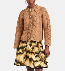 Cardigan Portrait Solid Brown La DoubleJ