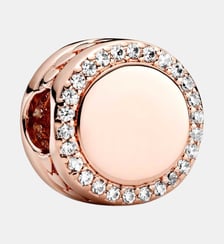 Charm Bouton Scintillant Gravable Pandora